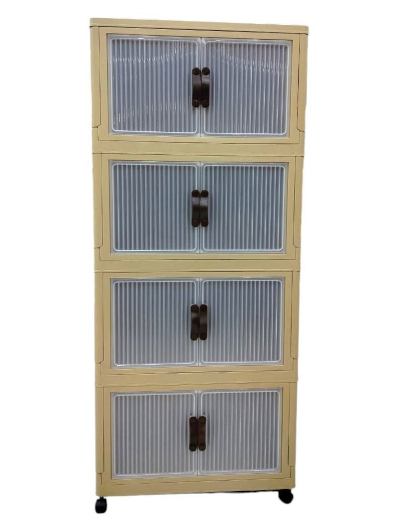 خورشيد للبلاستيك دولب فانتازيا 4 رف من خورشيد بلاست للبلاستيك - كافيه - Image 1